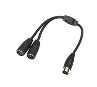 Câble D'extension MIDI Mâle à Mâle 7 PIN à 2xDin 0,3 M, Câble de Coupleur MIDI Mâle 7 Broches à Din Mâle, Adaptateur Audio Stéréo pour Sortie de Signal D'équipement Audio Radio,