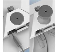 Câble d'extension Mini DC - Câble adaptateur d'alimentation 12 V femelle vers mâle, 17 cm, construction ABS, gris (compatible avec Mini)