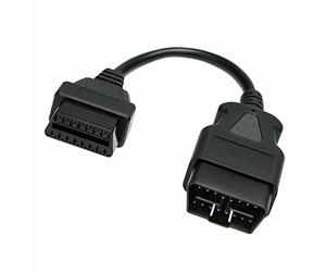 Câble d'extension OBD 2 II mâle vers Femelle 20 cm Interface de Diagnostic 16 Broches