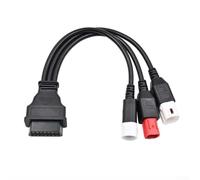 Câble d'extension OBD2 3 4 6 broches vers 16 broches en caoutchouc Installation rapide pour outils de diagnostic Honda