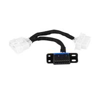 Câble D'extension OBD2 30cm/11,8 Pouces, Adaptateur De Répartiteur 16 Broches Mâle à Double Femelle, Adaptateur De Répartiteur ABS OBD2, Câble Y Noir Pour Voiture