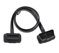 Câble d'Extension On-Board Diagnostics2,16 Broches Mâle à Femelle Câble de Rallonge Connecteur On-Board DiagnosticsII de Profil Plat Lecteur de Code (60CM)