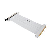 Câble D'extension PCIE 4.0 X16, Adaptateur de Colonne Montante GUP Haute Vitesse Flexible, propriété de Blindage élevée Câble D'extension PCIE 4.0 à 180 Degrés pour Carte Graphique (Blanc)