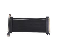 Câble D'extension PCIe 5.0 X16 Carte Riser Haute Vitesse pour compatibilité RTX 4090 (Ti), Câble Flexible Noir de 20 Cm pour Boîtiers PC, Serveurs et Jeux Extrêmes