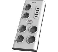 Câble d'extension PHILIPS, 4x USB Type-A 25W, 1x USB-C 15W, 6x Type-F, 2m