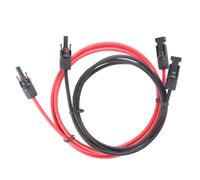 Câble d'extension pour panneau solaire 10AWG, 3 m noir + 3 m rouge, avec connecteurs MC4, fil OFC durable, compatible avec les panneaux solaires