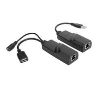 Câble d'extension réseau, Adaptateur de convertisseur USB 2.0 vers RJ45 de Petite Taille Extender CAT5E / CAT6 100-240V pour caméras USB, imprimantes, webcams, claviers(EU)
