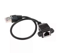 Câble d'extension réseau Ethernet LAN RJ45 mâle vers femelle 1 pi à visser pour montage sur panneau