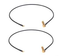 Câble d'extension RF MMCX mâle vers femelle SMA à angle droit, câble d'alimentation coaxial RG174 de 40 cm avec connecteurs plaqués or pour carte récepteur