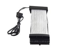 Câble D'extension RGB 24pin ABS Gainé pour Alimentation ATX | Effet Lumineux Coloré, Port Argb 5v 3 Broches, Maille Tressée, Blanc, Installation Simple