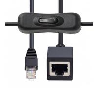Câble d'extension RJ45 avec interrupteur de signal 304 marche/arrêt CAT6 8P8C STP UTP mâle vers femelle LAN Ethernet cordon de raccordement réseau 60 cm