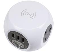 Câble D'Extension Sealey EL144WC Cube 1,4M 3 X 230V + 3 X Prises USB & Sans Fil