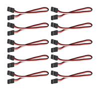 Câble D'extension Servo 10 Pièces, Ligne de Connexion de Servomoteur à 3 Broches, avec Noyau Intérieur en Laiton 30 et Connecteur JR, pour Modèle de Voiture(200mm femelle à femelle)
