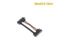 Câble d'extension SMi22 mâle vers femelle, SATA 22 broches mâle vers femelle 7 + 15 broches, câble d'alimentation SMiData, disque dur-10cm Noir