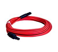 Câble d'extension solaire 6 mm² avec fiches solaires rouges - Longueur : 12 m - Câble adaptateur solaire - Câble de connexion photovoltaïque IP67 avec fiche étanche