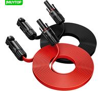 Câble d'extension solaire JMUYTOP 12AWG pour passage par fenêtre, fil plat, pour centrales solaires Zendure/Ecoflow/Anker sur balcon 1500v 6m