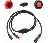 Câble d'extension Split en y rallonge 1t2 avec connecteur étanche 2pin/3Pin/4pin/5pin pour Lampes ebike,capteurs d'engrenages et Freins dans Le kit de Conversion ebike.[R77]
