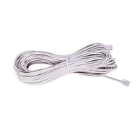 Câble d'extension téléphonique Flexible RJ11 6P2C, 19M, blanc