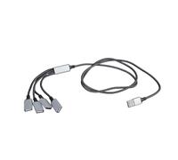 Câble d'extension USB 2.0 4 ports USB pour PC, ordinateur portable, voiture, compatible avec claviers, imprimantes, répartiteurs