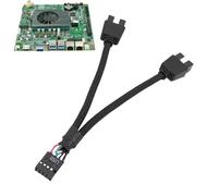 Câble d'extension USB 2.0 à 9 broches - Diviseur d'en-tête de carte mère | Adaptateur d'extension avec séparateur interne, fournitures de connexion durables pour maisons, bureaux, écoles