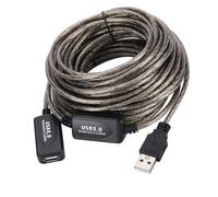 Câble d'extension USB 2.0 de 5 m de long - 30 m - Panneau de blindage - Câble de données USB 2.0 - Large compatibilité - Option de longueur multiple - Câble d'amplificateur de signal stable
