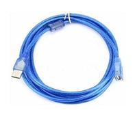 Câble d'extension USB 2.0 haute vitesse transparent bleu de 1,5 m, mâle-femelle, entièrement blindé par une tresse en cuivre et doté d'un anneau