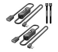 Câble d'extension USB 3.0 avec interrupteur, connecteur coudé à 90 °, USB 3.0, court, avec interrupteur marche/arrêt, câble mâle vers femelle, SuperSpeed 5 Gbps, pour ventilateur USB, PC, ordinateur