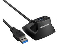 Câble d'extension USB 3.0 COMFAST CF-U318 de 1,2 m avec base de bureau et blindage en feuille d'aluminium pour carte réseau, clé USB et souris