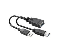 Câble d'extension USB 3.0 mâle vers femelle adapté pour le transfert de données simultané et l'alimentation via un câble de transfert de données de type Y