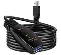 Câble d'extension USB 3.0 - Répéteur actif USB mâle vers femelle - Avec amplificateur de signal - Pour imprimantes, claviers, console de jeu, haut-parleurs, antenne WiFi, scanner (10 mètre)