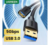 Câble d'extension USB 3.0 UGREEN Rallonge Type A mâle vers femelle pour transfert de données pour Playstation, X Box, Oculus VR, clé USB, lecteur de carte, disque dur, clavier, imprimante, appareil ph