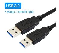 Câble D'Extension Usb 3.0 Vers Usb 3.0,Usb A Mâle Vers Mâle,Cordon D'Extension Usb3.0 2.0,Transmission Rapide Des Données Pour Radiateur De Disque Dur.Usb 3.0 Black.0,5 M