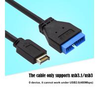 Câble d'extension USB 3.1 pour carte mère ASUS, en-tête du panneau avant vers USB 3.0, 20 broches, fil de 20cm