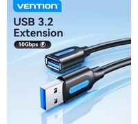 Câble d'extension USB 3.2 Vention, cordon de données 10 Gbps pour PC, TV, lecteur USB, Xbox One, SSD, câble d'extension USB rapide mâle vers femelle 10Gbps
