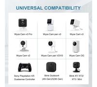 Câble d'Extension USB A Mâle vers USB A Femelle 3M 2Pack,USB Cordon Alimentation Long Plat Câble Résistant aux Intempéries pour WYZE Cam V4/V3/V2,WYZE Cam OG,Blink Outdoor 4(4th Gen),Blink XT