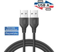 Câble d'extension USB A mâle vers USB mâle double USB2.0 pour radiateur disque dur Webcom caméra USB cordon d'extension de Transmission de Date BLack