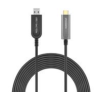 Câble d'extension USB A vers C en fibre optique USB 3.1 Gen2 10 Gbit/s 10 m Compatible avec Microsoft Azure Logitech Camera Aver & Vaddio & Barco ClickShare Écran tactile Kinect Oculus VR Intel