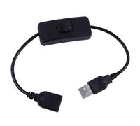 Câble d'extension USB avec interrupteur marche/arrêt, cordon d'alimentation mâle vers femelle de 30 cm, pour lampes de bureau, ventilateurs USB, enregistreurs de conduite et appareils à faible