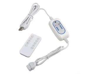 Câble d'extension USB avec interrupteur minuteur à distance, cordon d'alimentation réglable à 4 vitesses pour ventilateur USB, fonction de synchronisation 2/4/6/8/12 heures, 2 m de long USB mâle vers