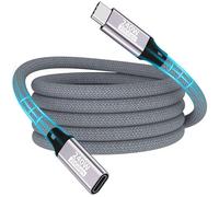 Câble d'extension USB C,1M 20Gbps/240W/5K@60Hz Rallonge USB C 3.2,4K@144Hz Câble d'extension vidéo Type C mâle vers femelle compatible avec iPhone 16/Plus/Pro/Pro Max/iPhone 15/MacBook Pro/iPadPro