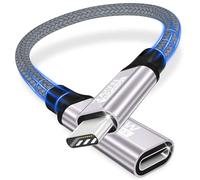 Câble d'extension USB C,20 Gbit/s/240W/5K@60Hz Rallonge USB C 3.2 0,2m,4K@144Hz Câble d'extension vidéo Type CMâle vers femelle Compatible avec iPhone 16/Plus/Pro/ProMax/iPhone 15/MacBook Pro/iPadPro