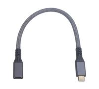 Câble D'extension USB C 20Gbps, Transfert de Données Rapide pour Téléphone, Compatible avec IOS, Fil tissé en Nylon (0,25 m/0,8 pied)
