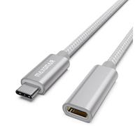 Câble d'extension USB C 2m USB 3.2(5 Gbps) Type C mâle vers femelle Extension de charge et synchronisation pour PSVR2 M2 MacBook Pro 2022 M1 Max Samsung Galaxy S23/S22 Note 20 Pixel 8 argent