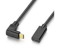 Câble d'extension USB-C de 20 cm - Type C mâle vers USB 3.1 femelle - Câble court pour Nintendo Switch, MacBook et plus encore - Noir (haut/bas)