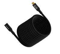 Câble d'extension USB C de 6 m, transfert de données extra long de 20 Gbit/s, charge de 100 W, vidéo 4K @ 60 Hz, cordon d'extension mâle vers femelle en nylon tressé pour ordinateur portable, tablette