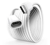 Câble d'extension USB C mâle vers femelle pour panneau solaire Ring et appareil photo, blanc, étanche, 45 W, compatible avec panneau solaire Ring USBC, caméra de sécurité, chargeur Mag-Safe