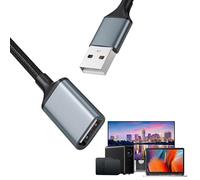 Câble d'extension USB long - Câble d'extension USB 3.0 mâle-femelle tressé en nylon | Compatible avec webcam, téléphone, souris, clavier, imprimante, disque dur, écouteurs, de données