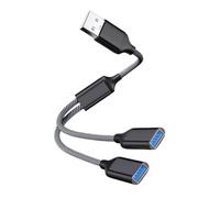 Câble d'extension USB répartiteur d'alimentation mâle vers femelle, adaptateur de port d'extension hub de données, chargeur d'alimentation, adaptateur répartiteur USB pour jeux vidéo