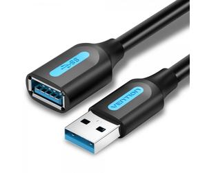 Câble d'extension Vention USB 3.0 A mâle vers A femelle - 1 m - Couleur noire