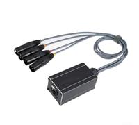 Câble d'extension XLR 4 voies répartiteur réseau connecteur de signal audio pour éclairage DMX Scène Sound System Adaptateur équipement professionnel Link (siège mâle)
